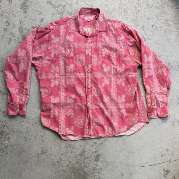 Red Bandana Print Shirt - Picture 1 of 8